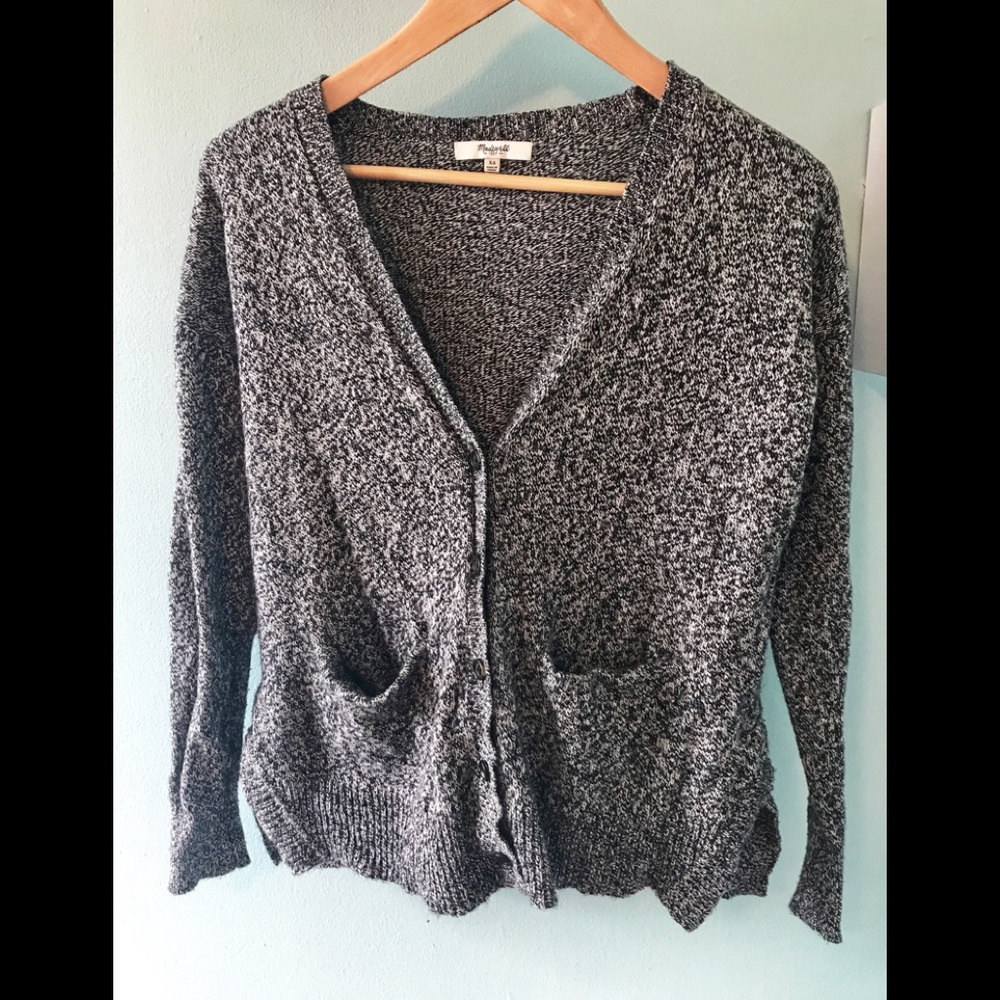Madewell Chunky cardigan XS Black gray
